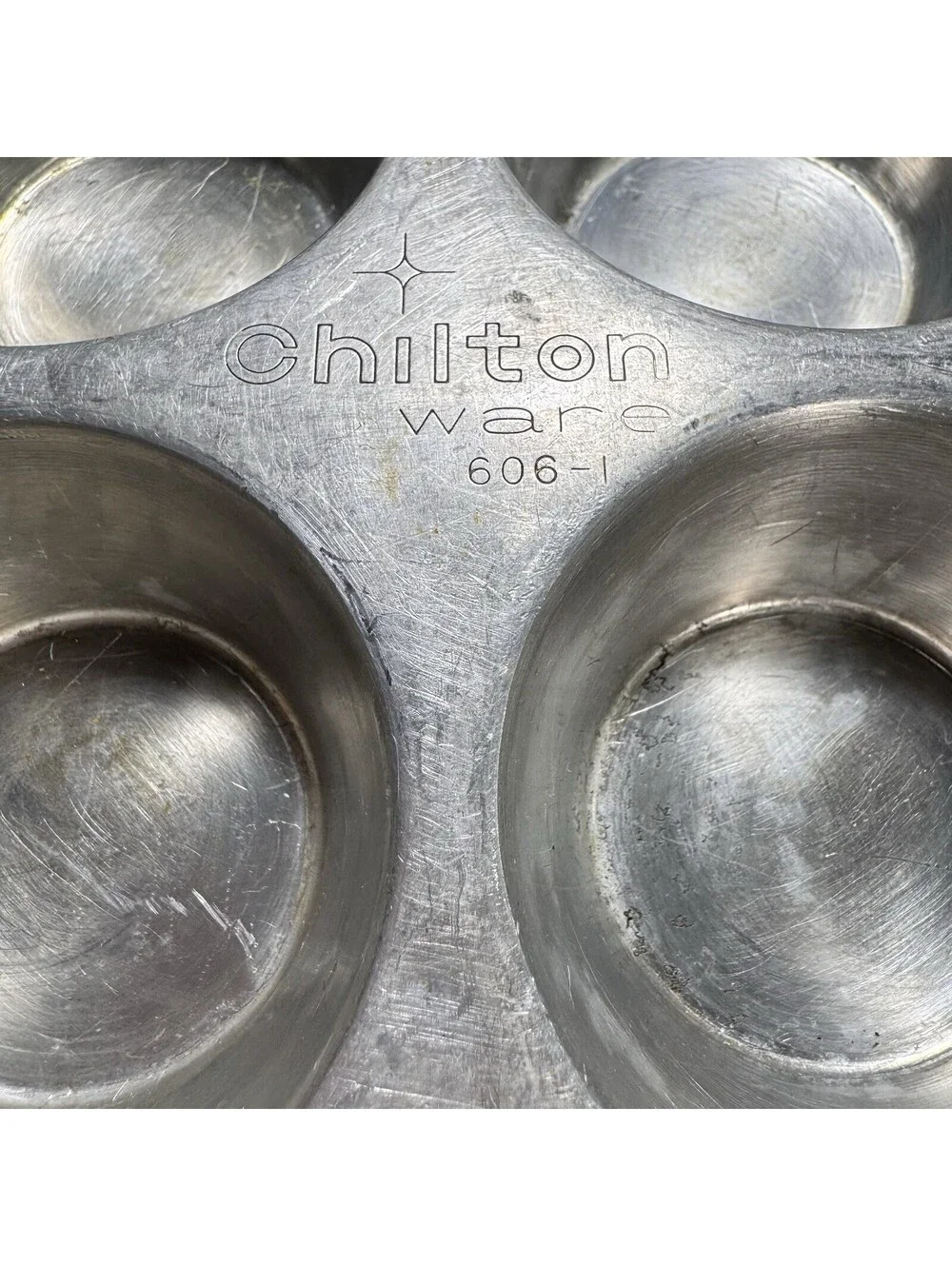 Vintage Aluminum Muffin Tin Lot Mirro TALA Chilton Mini Cupcake Popover Pans 5pc